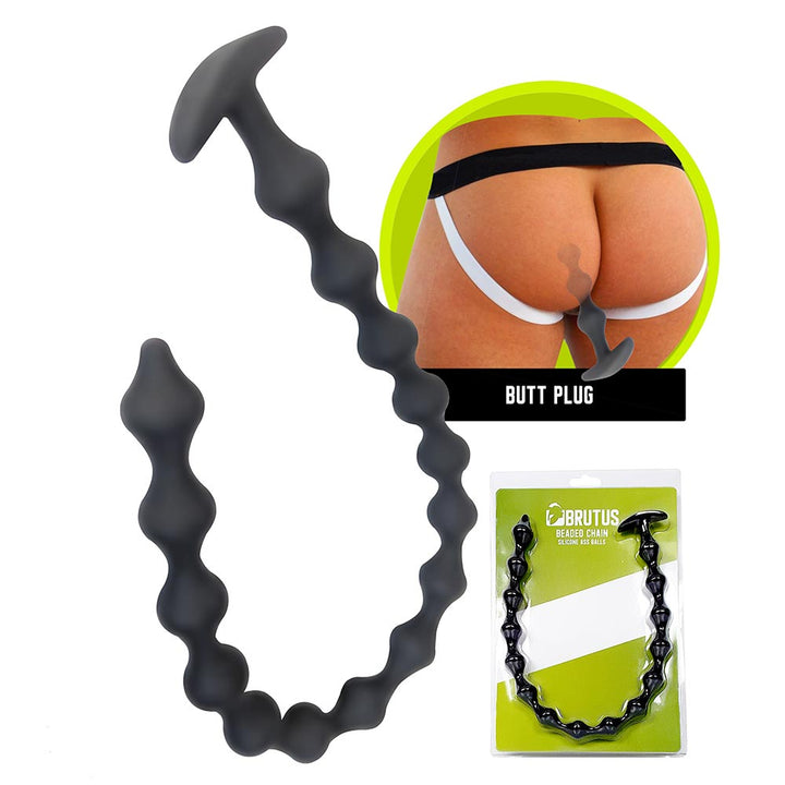 Brutus Silicone Ass Balls Beaded Chain