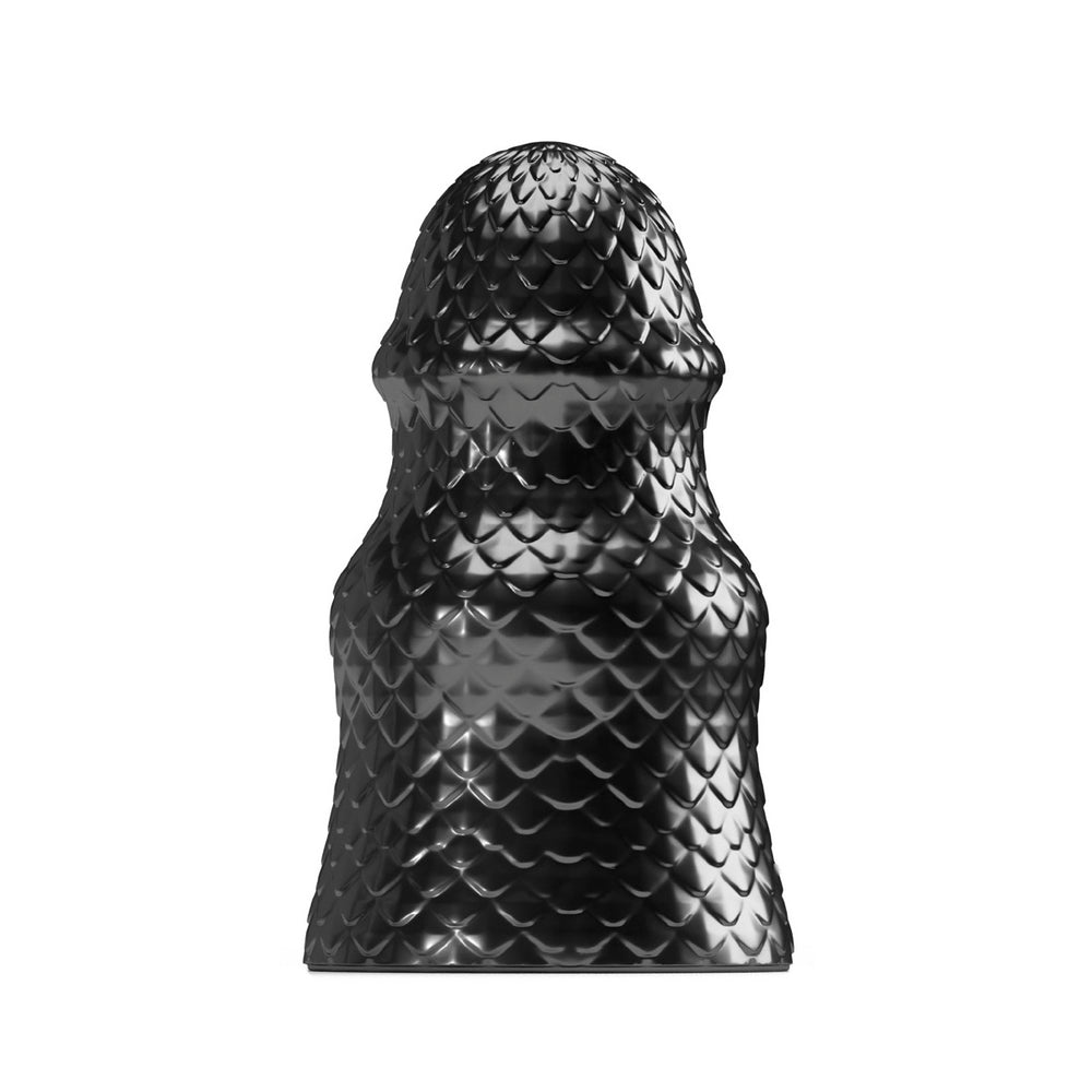 STRETCH'R Scaly Butt Plug Large - Black Metallic