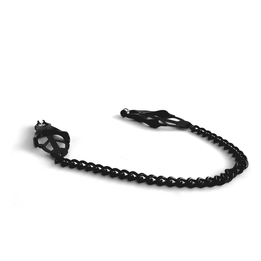 Brutus Japanese Clover Nipple Clamps - Black