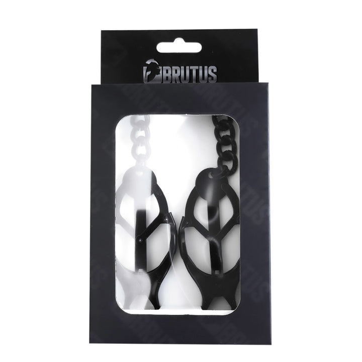 Brutus Japanese Clover Nipple Clamps - Black