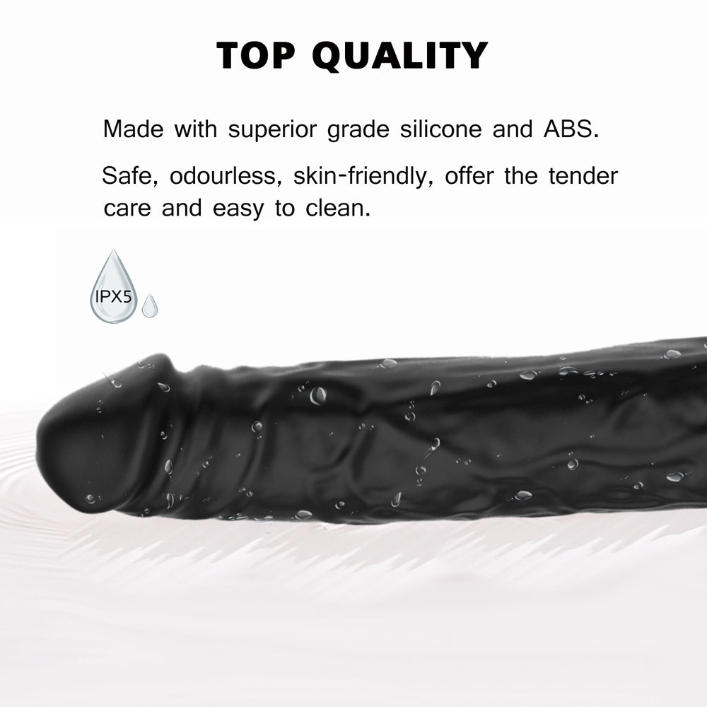 Winyi Terry Realistic Silicone Dildo - Black