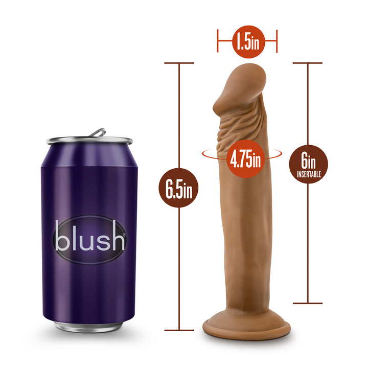 Blush Dr Skin Dr. Small 6 Inch Cock With Suction Cup - Mocha