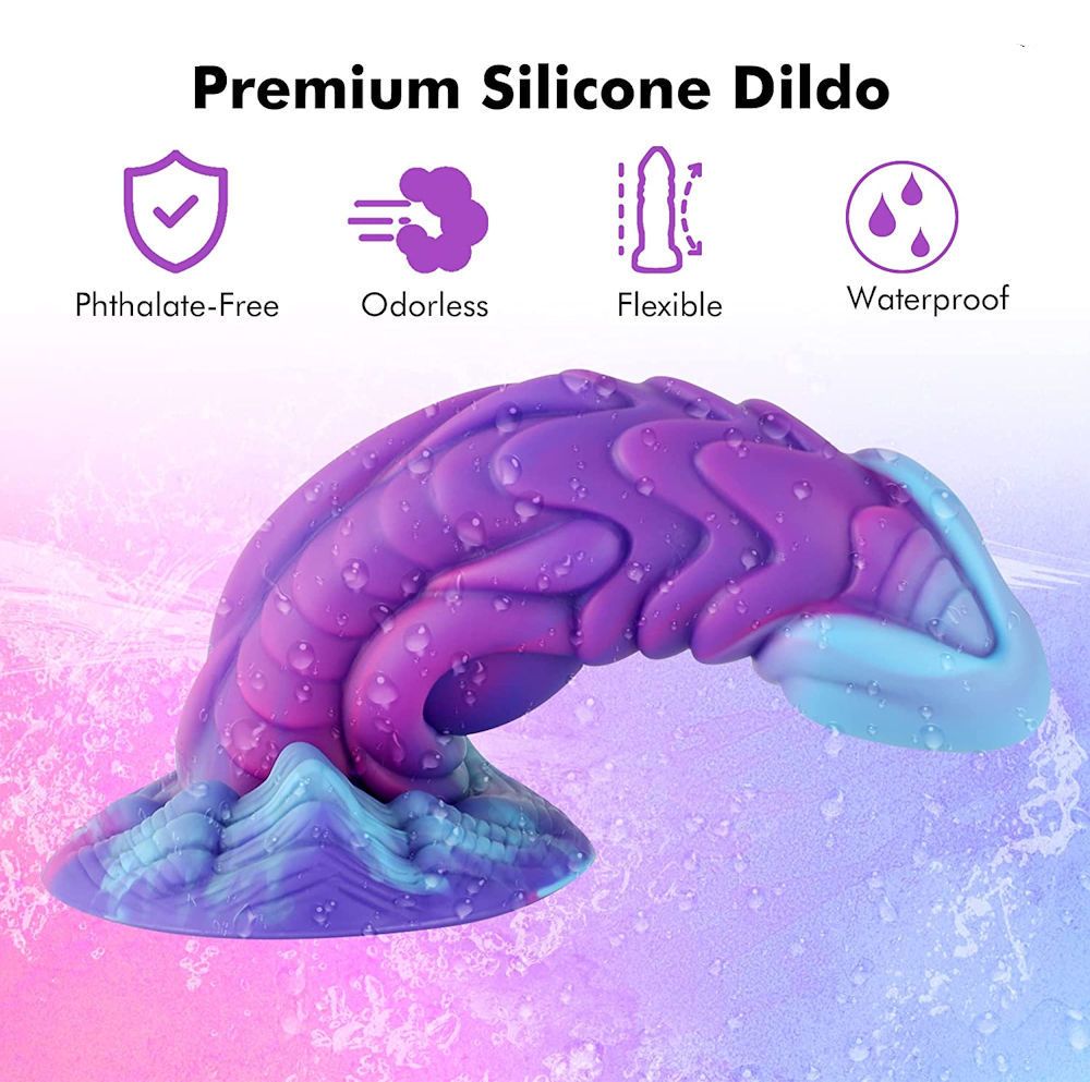 HiSmith Waldolo Silicone Kaatje Dildo 6.2 Inch - Purple/Blue