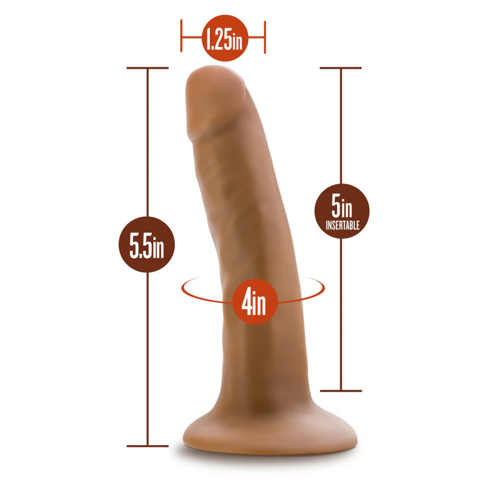 Blush Dr Skin Dr Lucas Silicone 5 Inch Cock and Balls - Mocha