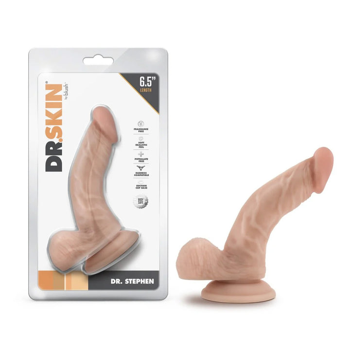 Blush Dr Skin Dr. Stephen 6.5 Inch Dildo With Balls - Beige