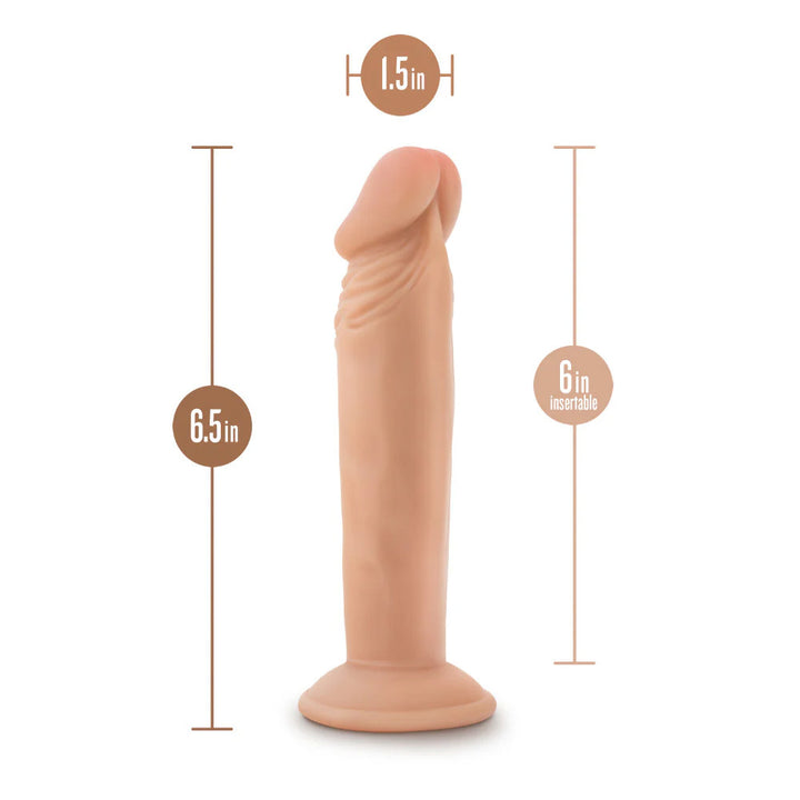 Blush Dr Skin Plus Posable 6 Inch Cock With Suction Cup - Vanilla