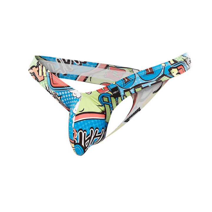 C4M Pouch Enhancing Men's Thong Provocative - Cartoon