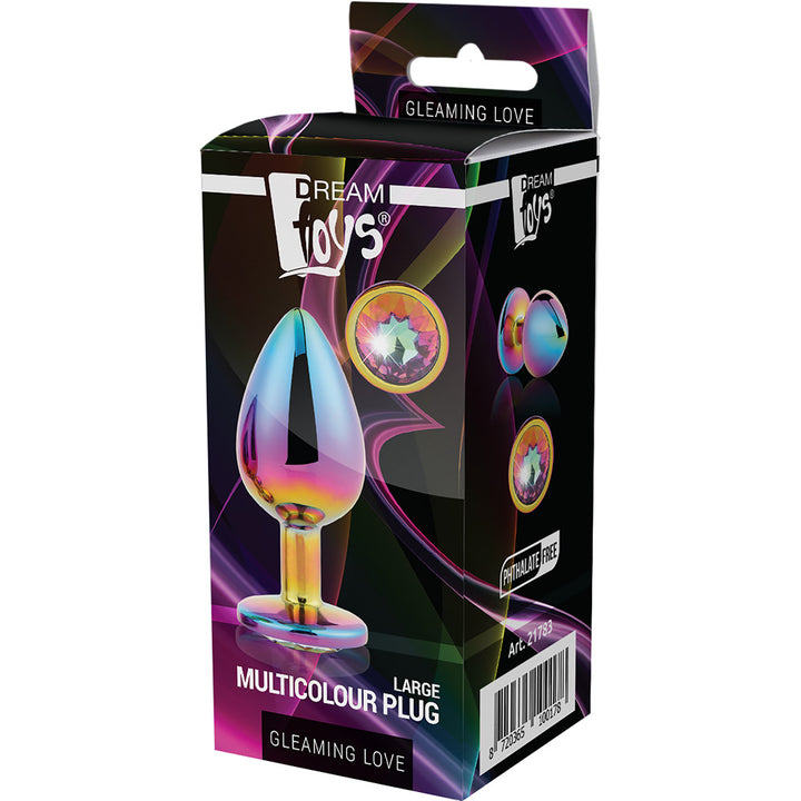 Dreamtoys Gleaming Love Multicolour Butt Plug - Large