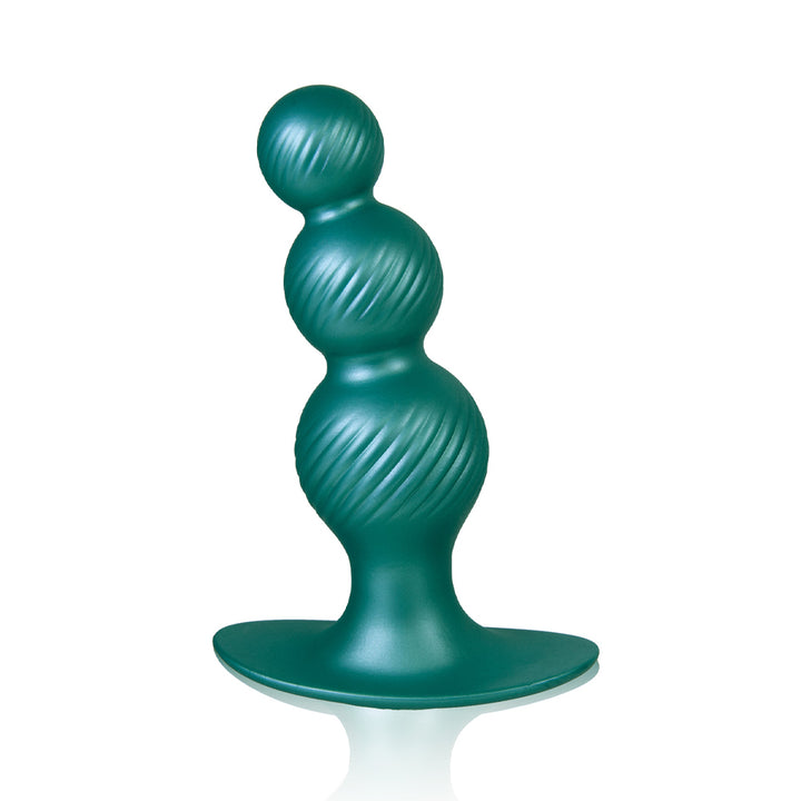 Excellent Power G-Stuck Silicone Anal Beads 5 Inch - Green