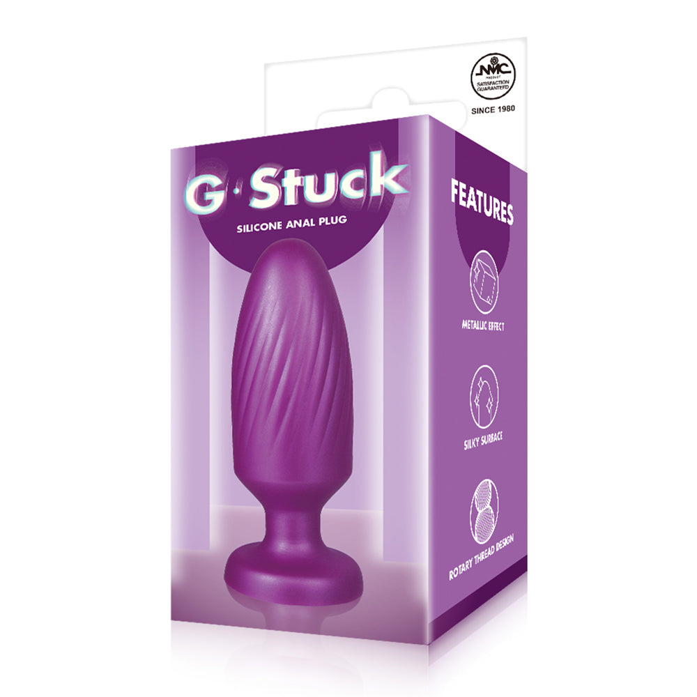 Excellent Power G-Stuck Silicone Butt Plug 4 Inch - Purple