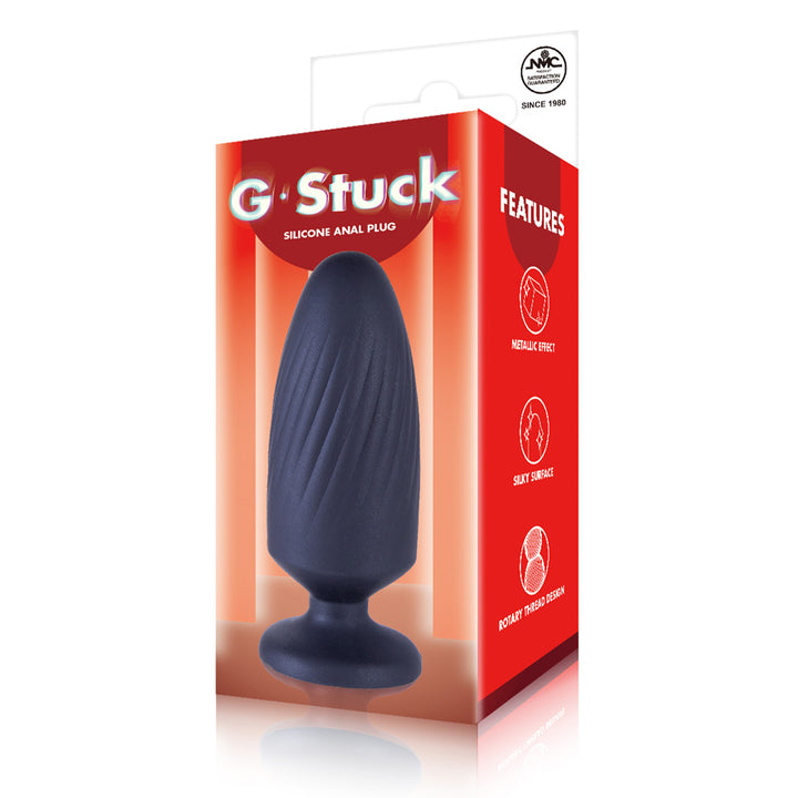 Excellent Power G-Stuck Silicone Butt Plug 5 Inch - Black