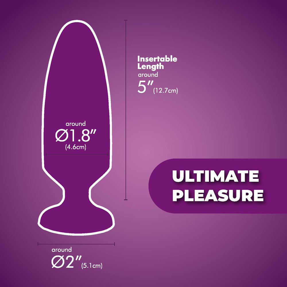 Excellent Power G-Stuck Silicone Butt Plug 5 Inch - Purple