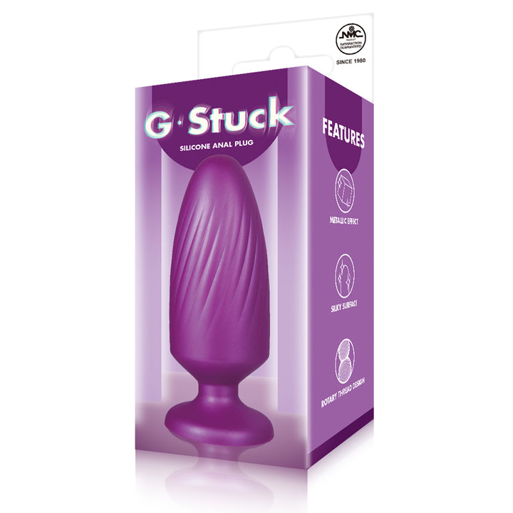 Excellent Power G-Stuck Silicone Butt Plug 5 Inch - Purple