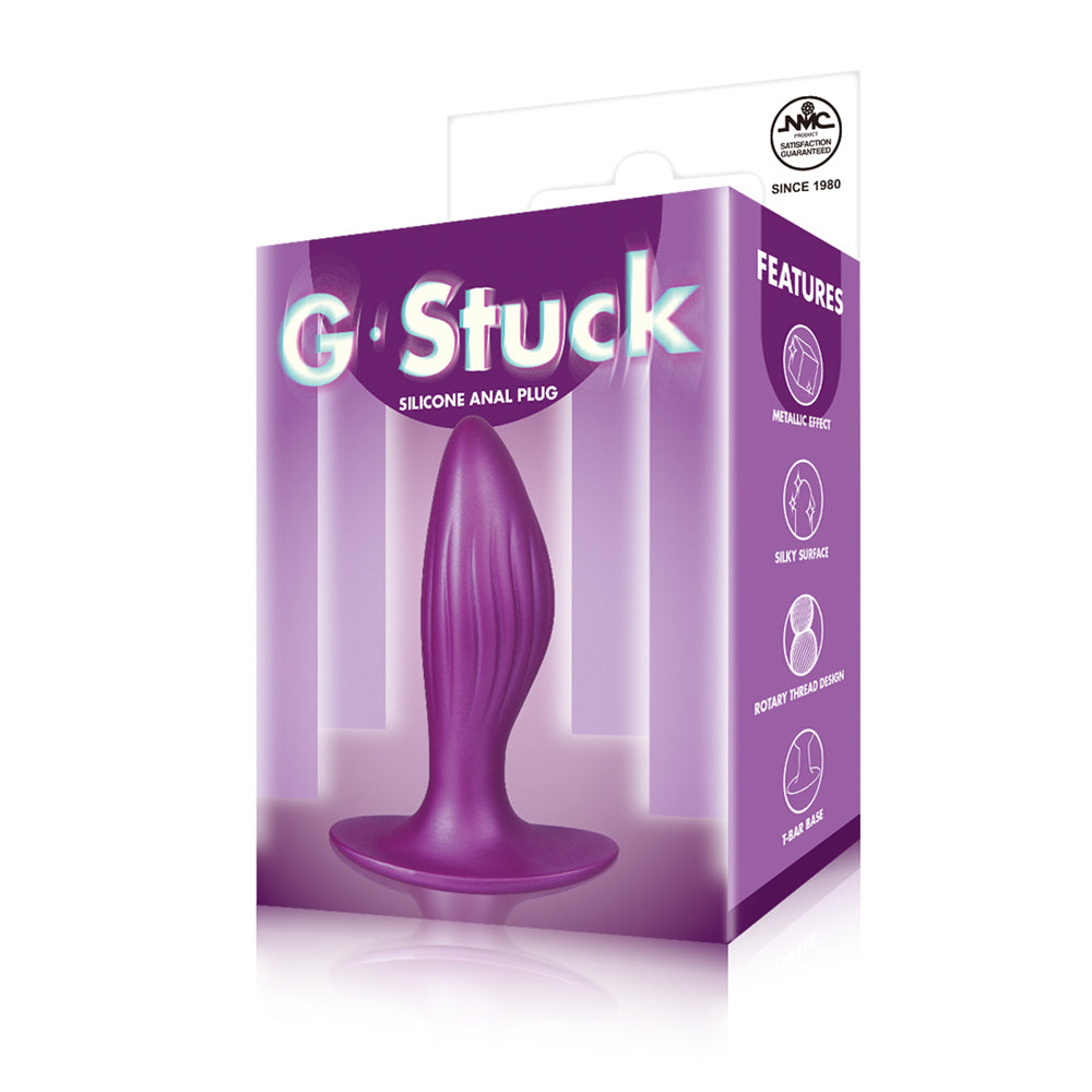 Excellent Power G-Stuck Silicone Curved Butt Plug 5 Inch - Purple