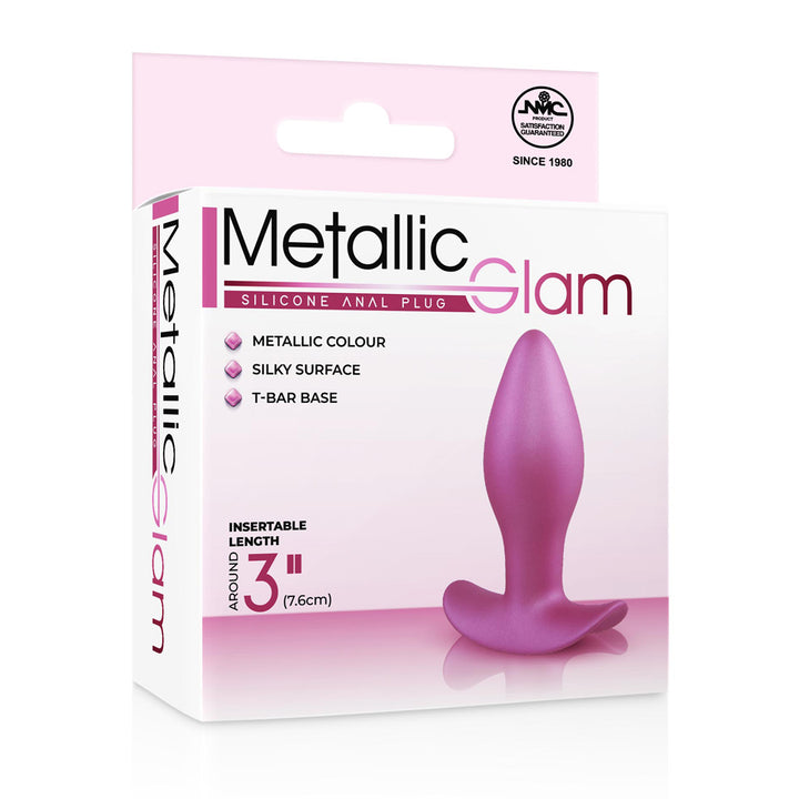 Excellent Power Metallic Glam Classic Butt Plug Small - Purple