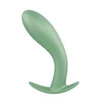 Excellent Power Metallic Glam Curved Butt Plug  - Green