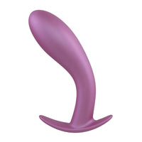 Excellent Power Metallic Glam Curved Butt Plug  - Purple