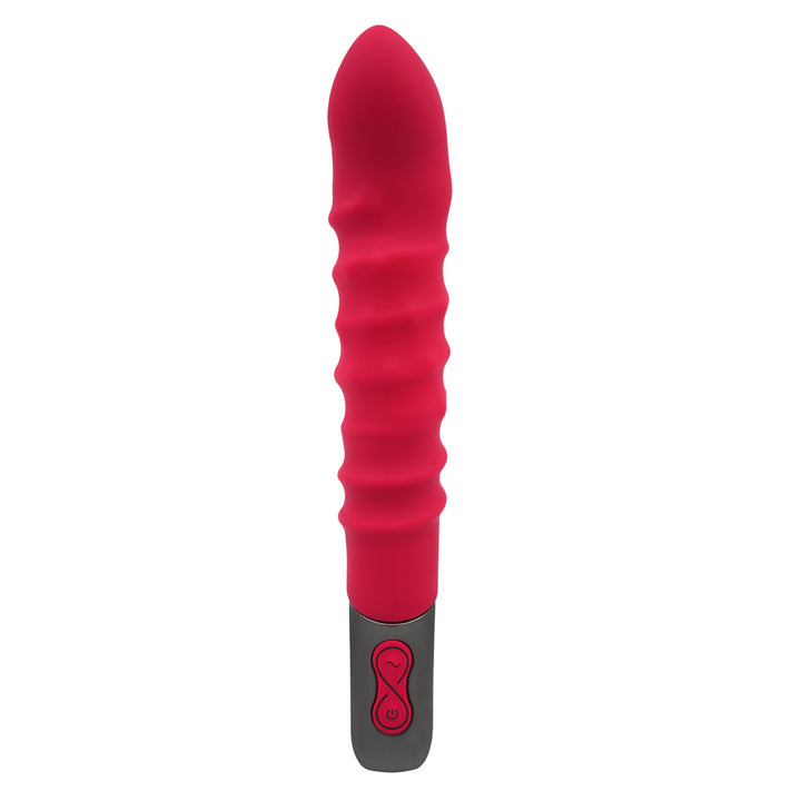 Excellent Power Titanz Rotating Ribbed Beaded G-Spot Vibrator - Pink