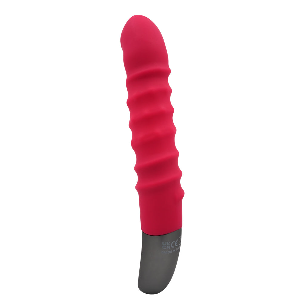 Excellent Power Titanz Rotating Ribbed Beaded G-Spot Vibrator - Pink