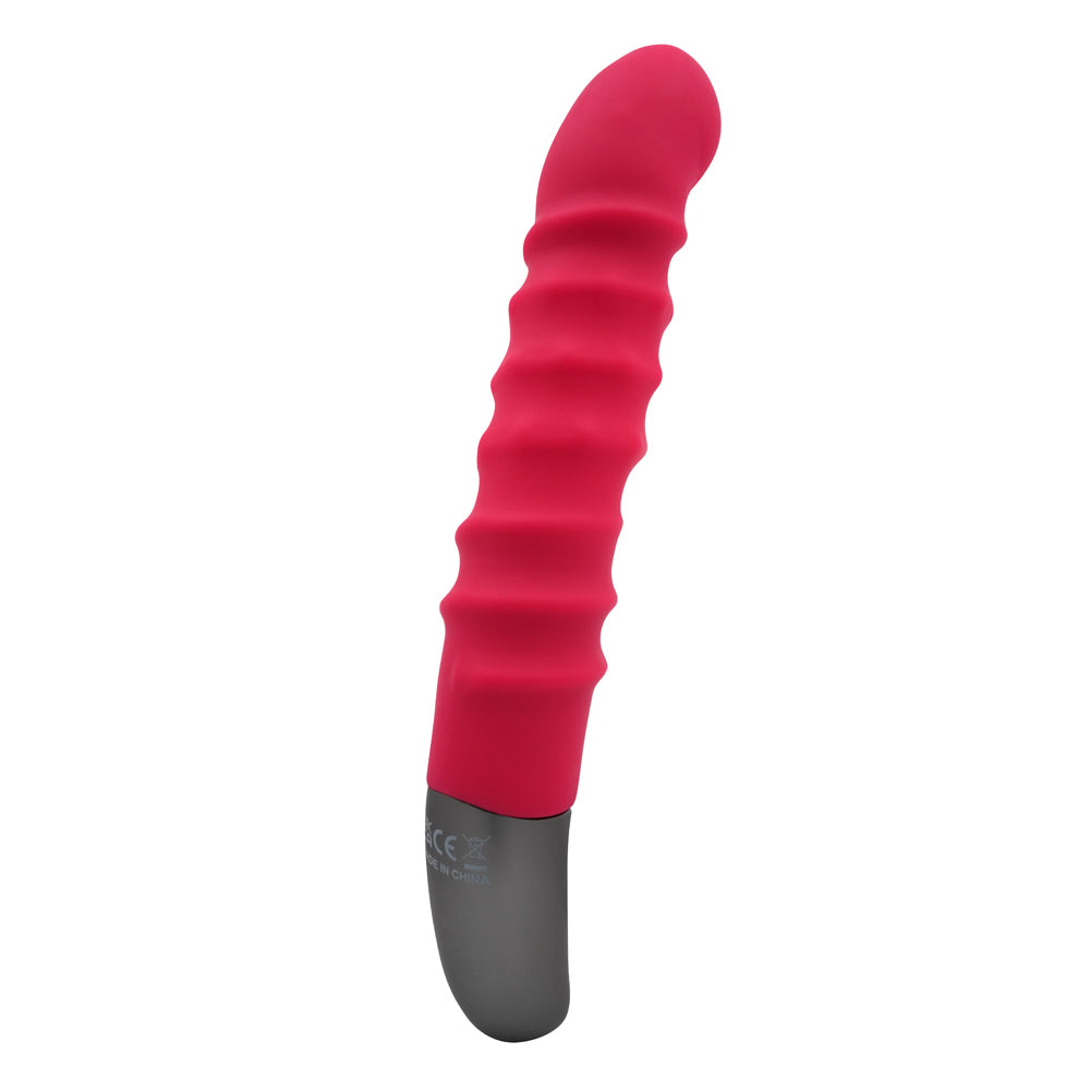 Excellent Power Titanz Rotating Ribbed Beaded G-Spot Vibrator - Pink