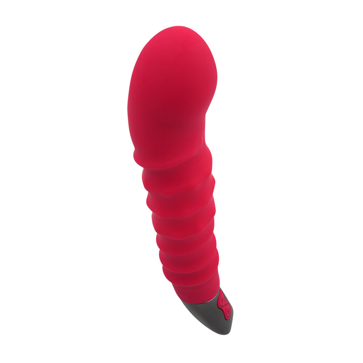 Excellent Power Titanz Rotating Ribbed Beaded G-Spot Vibrator - Pink