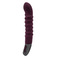 Excellent Power Titanz Rotating Ribbed Beaded G-Spot Vibrator - Rubine Red