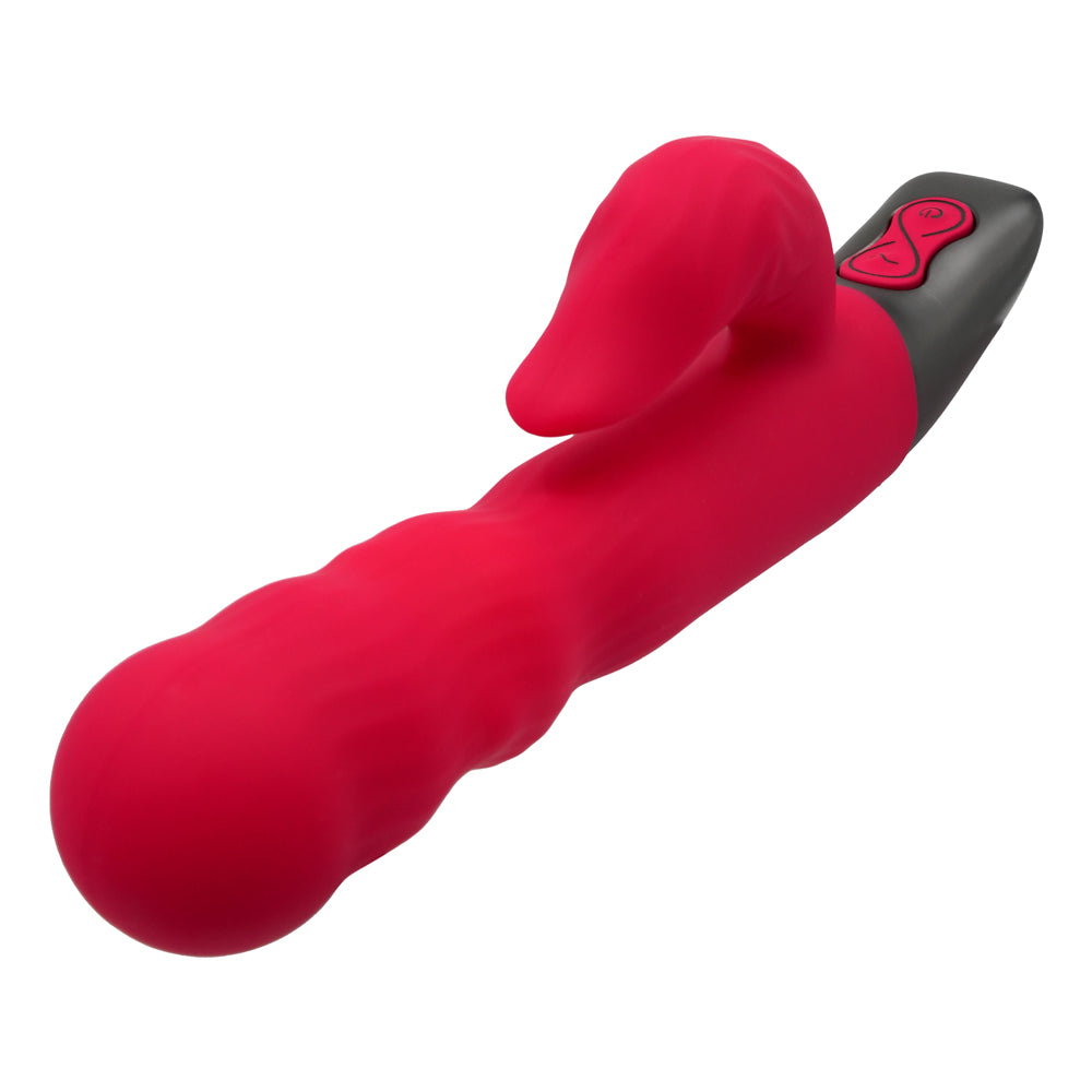 Excellent Power Titanz Thrusting Beaded Rabbit Vibrator - Pink