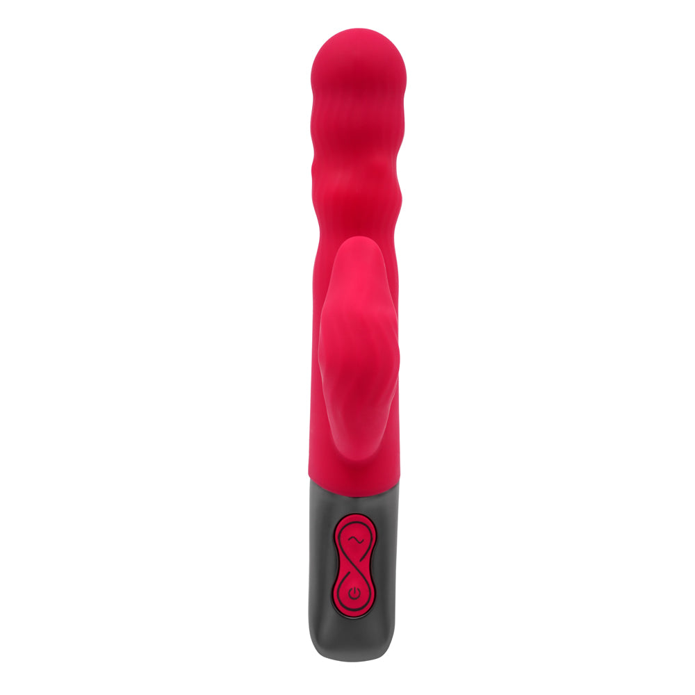 Excellent Power Titanz Thrusting Beaded Rabbit Vibrator - Pink