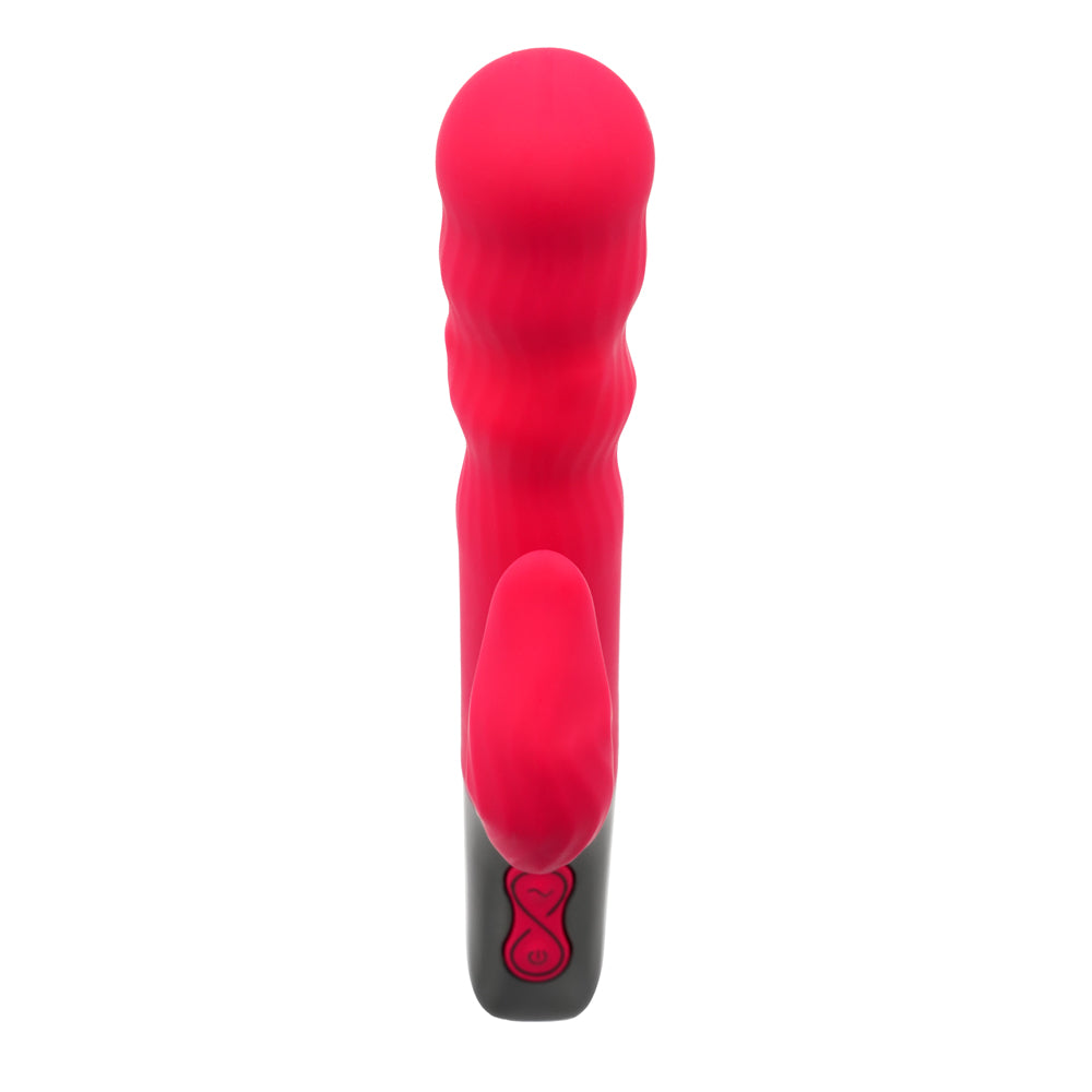 Excellent Power Titanz Thrusting Beaded Rabbit Vibrator - Pink