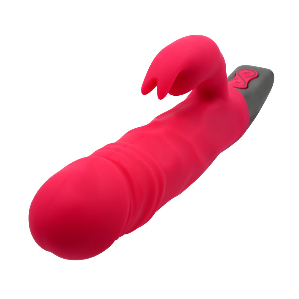 Excellent Power Titanz Thrusting Penis Rabbit Vibrator - Pink