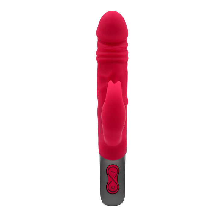 Excellent Power Titanz Thrusting Penis Rabbit Vibrator - Pink