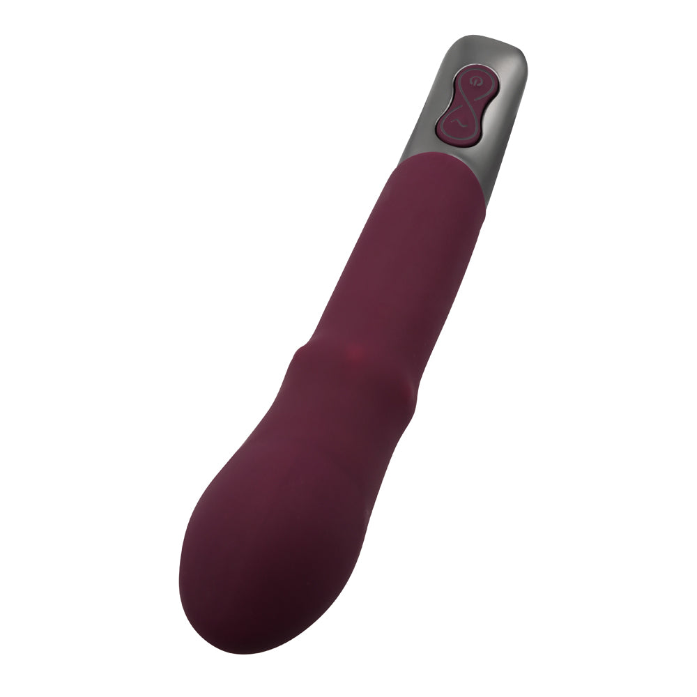 Excellent Power Titanz Waving Beaded G-Spot Vibrator - Rubine Red