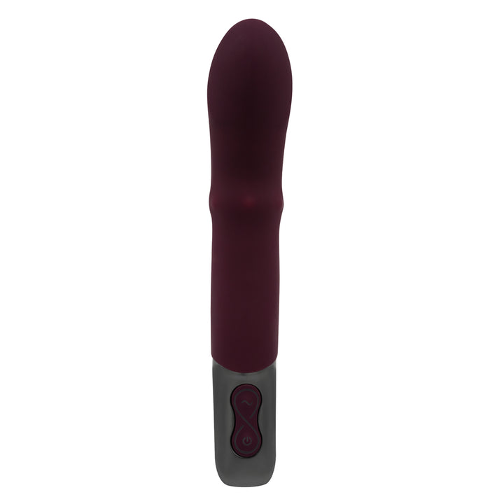 Excellent Power Titanz Waving Beaded G-Spot Vibrator - Rubine Red