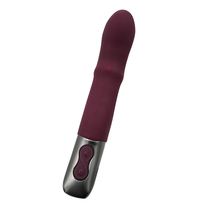 Excellent Power Titanz Waving Beaded G-Spot Vibrator - Rubine Red