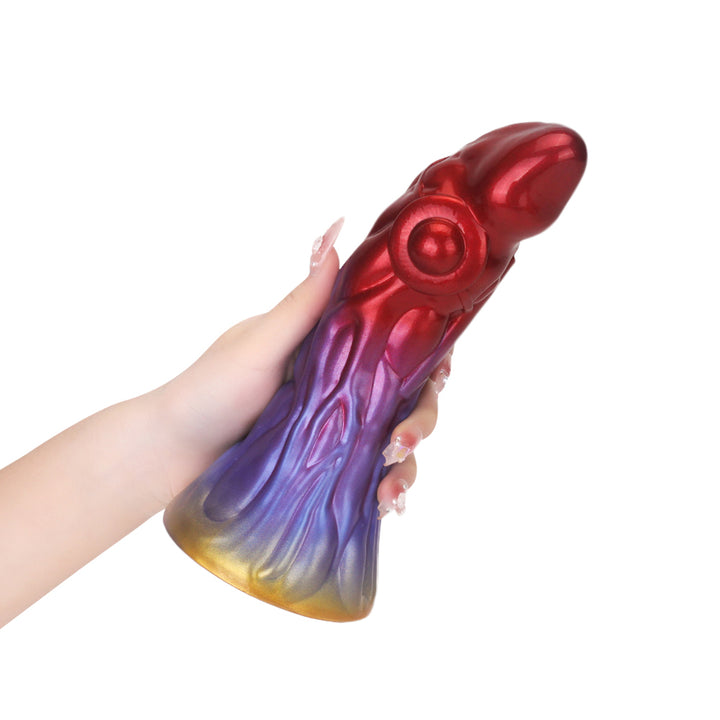 Fantasy Devil Dart Platinum Silicone Dildo 8 Inch