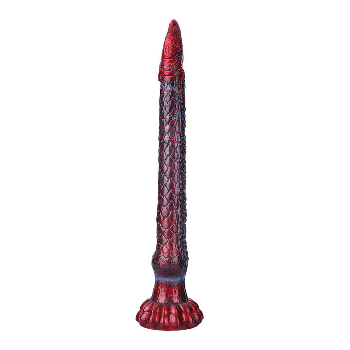 Fantasy Octopussy Platinum Silicone Dildo 12.2 Inch - Metallic Red