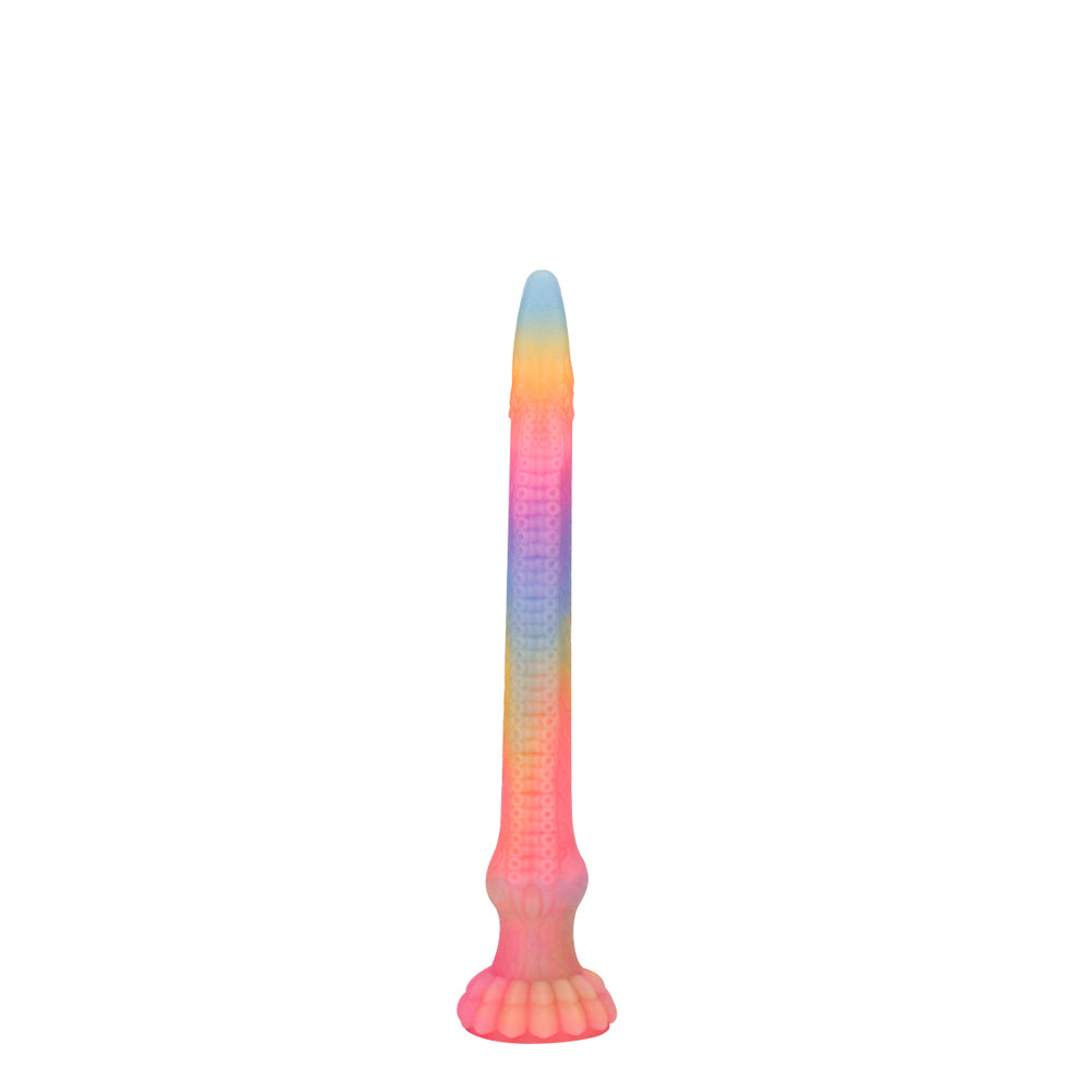 Fantasy Octopussy Platinum Silicone Dildo 12.2 Inch - Glow In The Dark