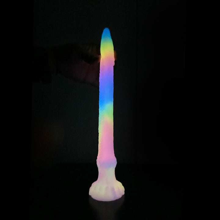 Fantasy Octopussy Platinum Silicone Dildo 30.7 Inch - Glow In The Dark