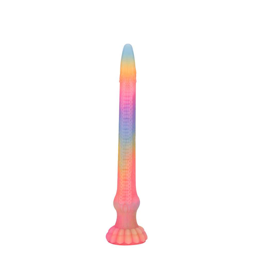 Fantasy Octopussy Platinum Silicone Dildo 16.4 Inch - Glow In The Dark