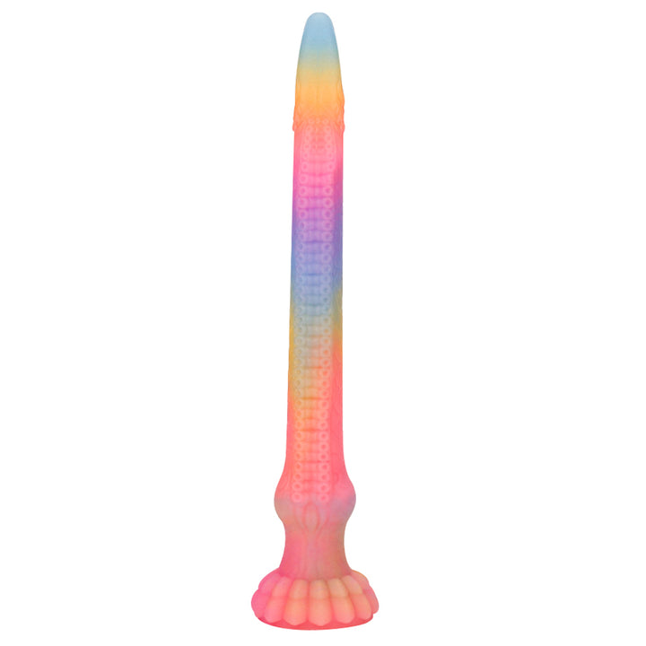 Fantasy Octopussy Platinum Silicone Dildo 30.7 Inch - Glow In The Dark