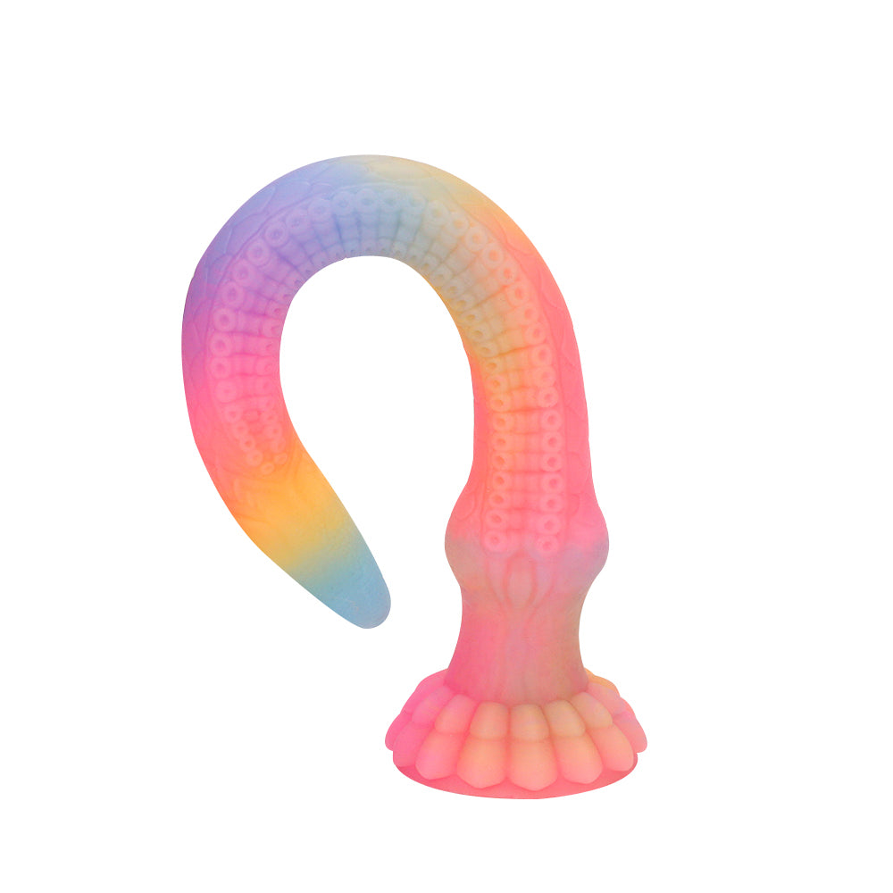 Fantasy Octopussy Platinum Silicone Dildo 30.7 Inch - Glow In The Dark