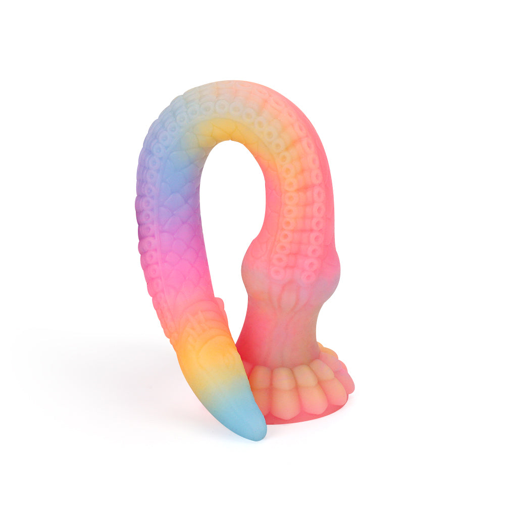 Fantasy Octopussy Platinum Silicone Dildo 30.7 Inch - Glow In The Dark