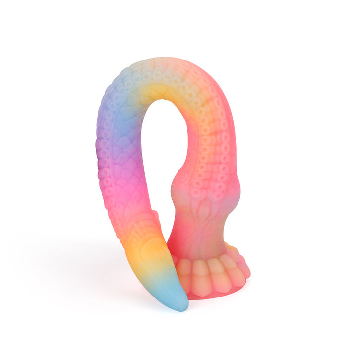 Fantasy Octopussy Platinum Silicone Dildo 16.4 Inch - Glow In The Dark