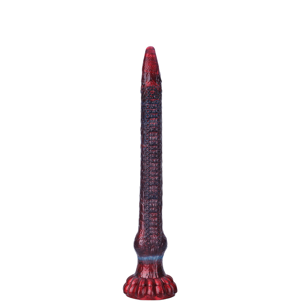 Fantasy Octopussy Platinum Silicone Dildo 22.2 Inch - Metallic Red