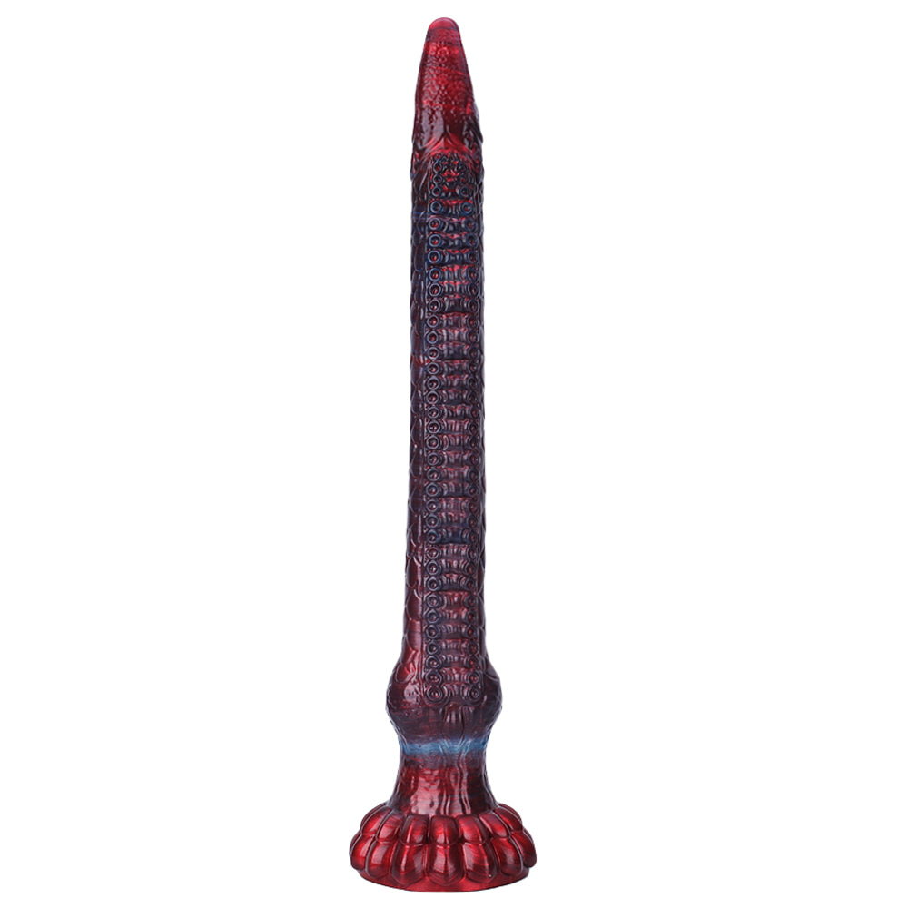 Fantasy Octopussy Platinum Silicone Dildo 36.2 Inch - Metallic Red