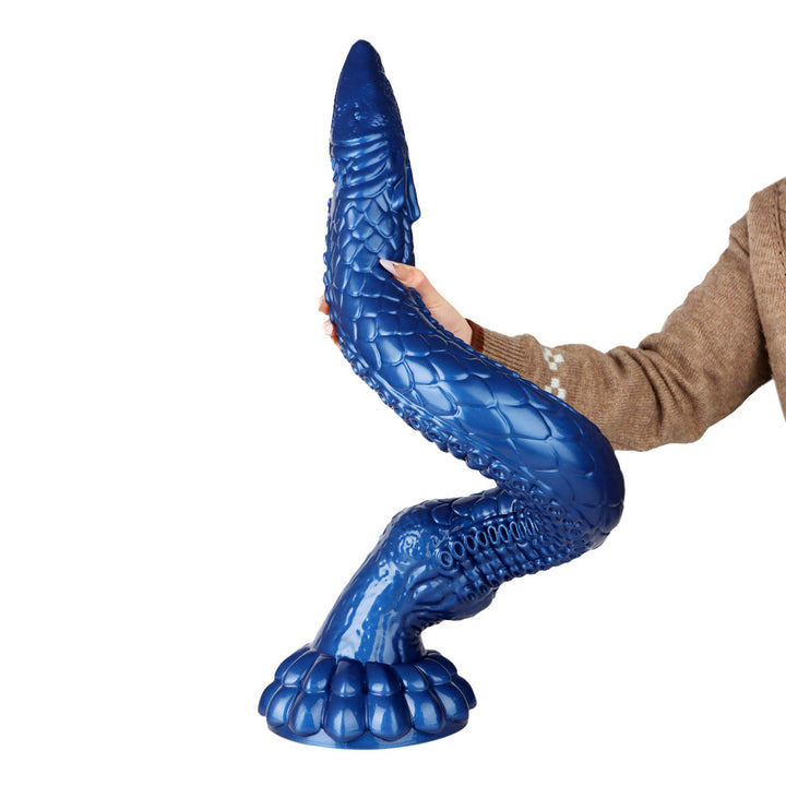 Fantasy Octopussy Platinum Silicone Dildo 30.7 Inch - Metallic Blue