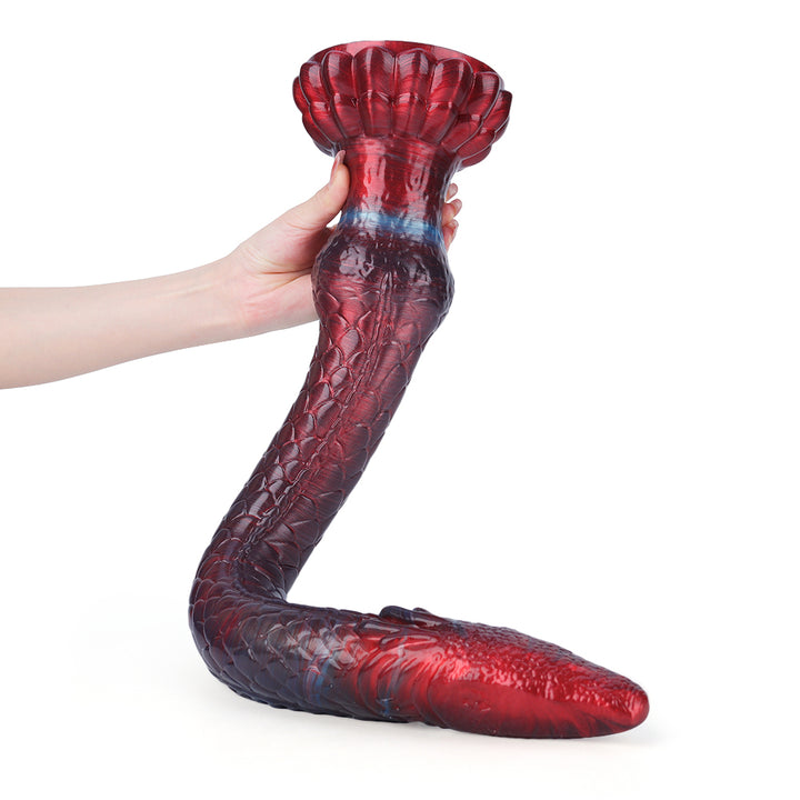 Fantasy Octopussy Platinum Silicone Dildo 36.2 Inch - Metallic Red