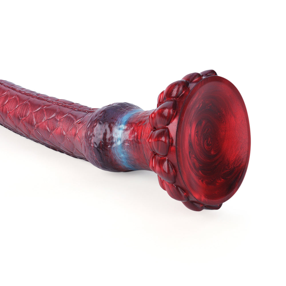 Fantasy Octopussy Platinum Silicone Dildo 12.2 Inch - Metallic Red