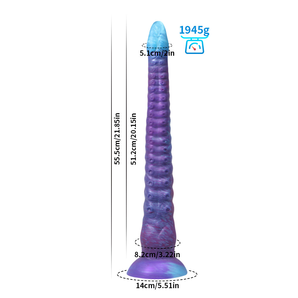 Fantasy Pegacorn Platinum Silicone Dildo 21.8 Inch - Purple