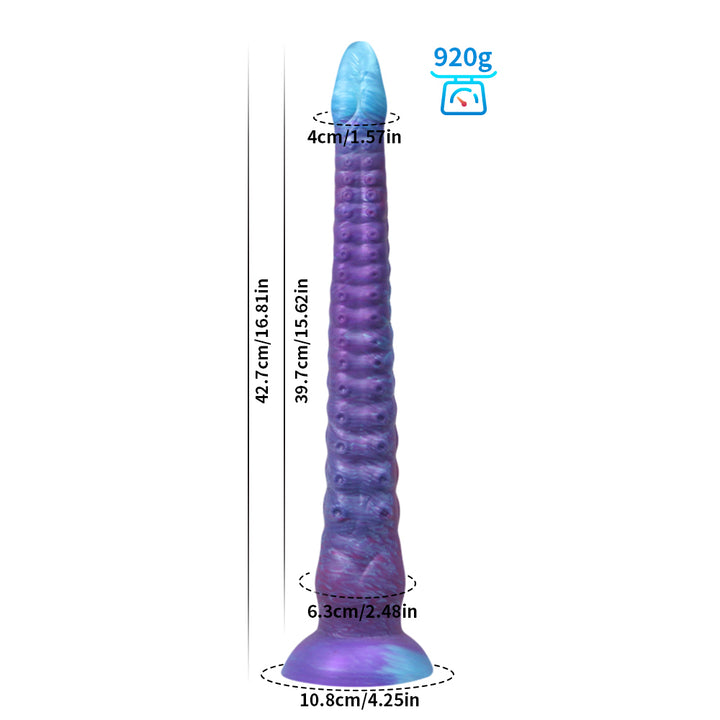 Fantasy Pegacorn Platinum Silicone Dildo 16.8 Inch - Purple